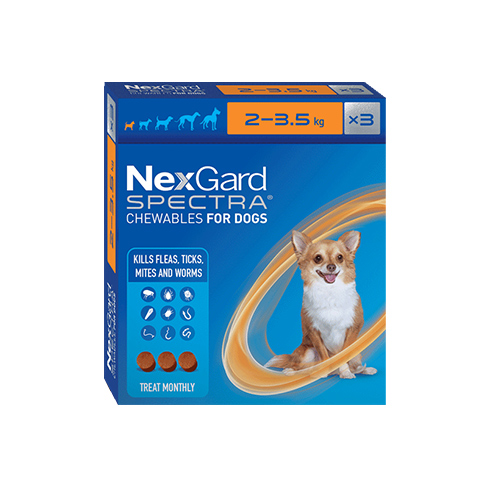 NexGard Spectra Dog XSmall 3pk